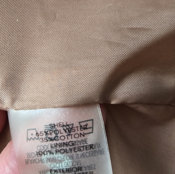 KARL LAGERGELD Tan Utility Jacket with Black Trim. Size Small - Picture 11 of 15